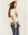 Image #2 - Shyanne Girls' Running Horse Fringe Short Sleeve Tee, Ivory, hi-res