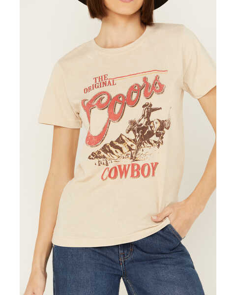 Image #3 - Changes Women's OG Coors Cowboy Short Sleeve Graphic Tee, Cream, hi-res