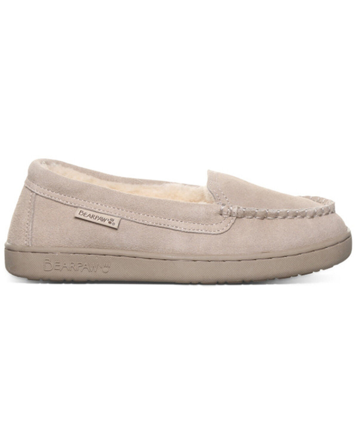 Image #2 - Bearpaw Women's Angel Moccasins, Light Grey, hi-res