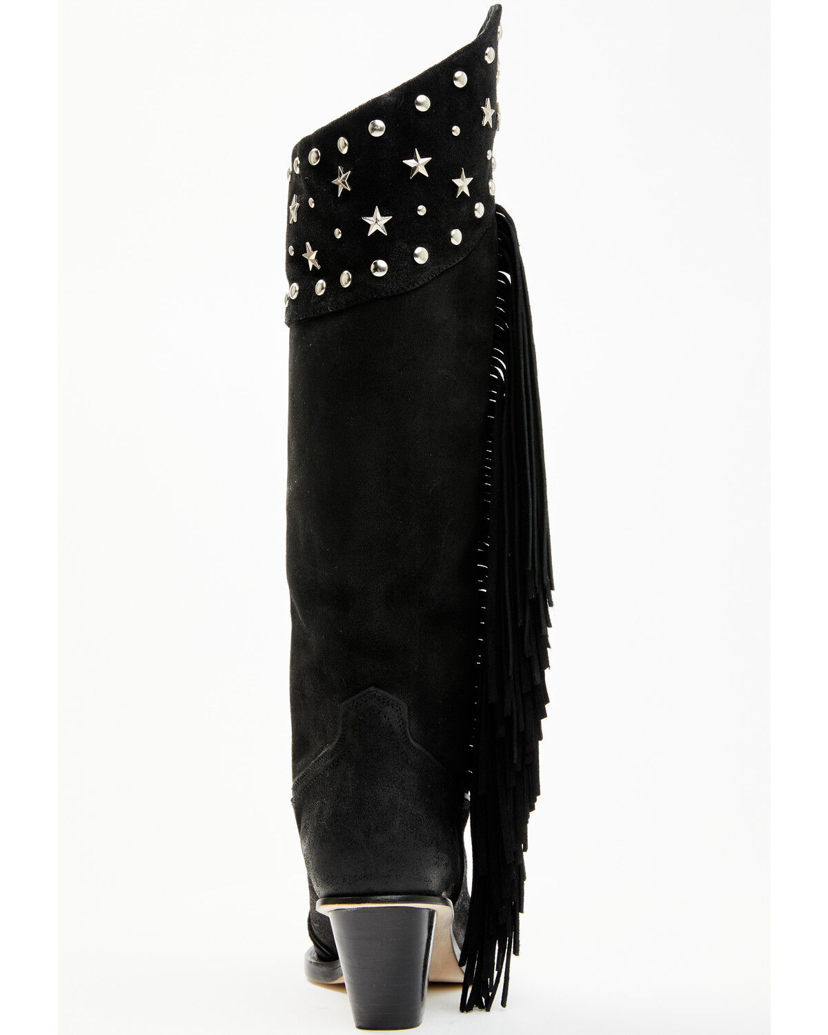 Image #5 - Wonderwest Women's Gloria Embellished Fringe Tall Western Boots - Snip Toe, Black, hi-res
