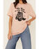 Ali Dee Women's Peach The Best in the West Graphic Tee, Peach, hi-res