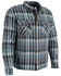 Image #6 - Milwaukee Performance Men's Black/White/Blue Aramid Flannel Biker Jacket - 5X, Black/blue, hi-res