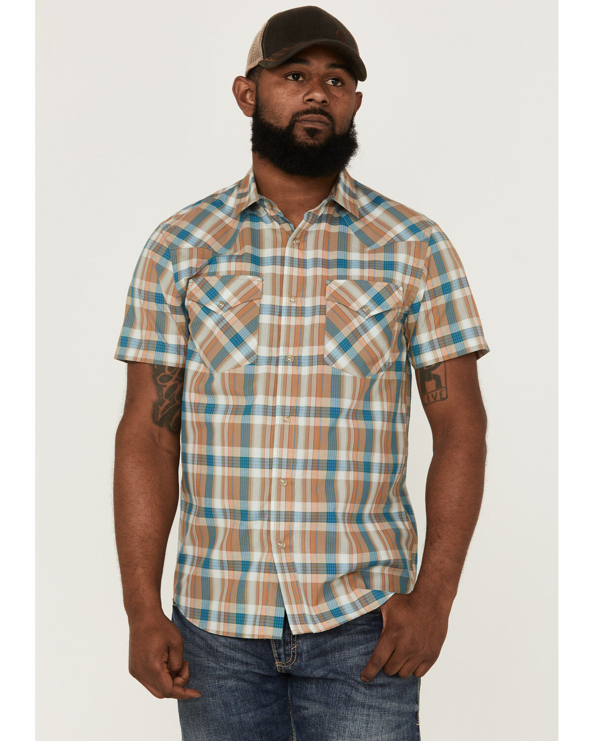 Image #1 - Pendleton Men's Frontier Plaid Western Shirt, Yellow, hi-res