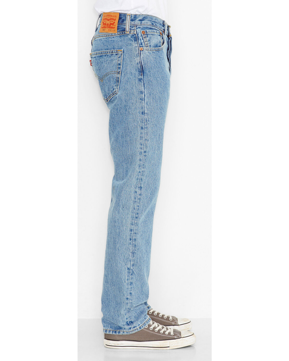 Image #2 - Levi's Men's 501 Original Fit Stonewashed Regular Straight Leg Jeans, Blue, hi-res