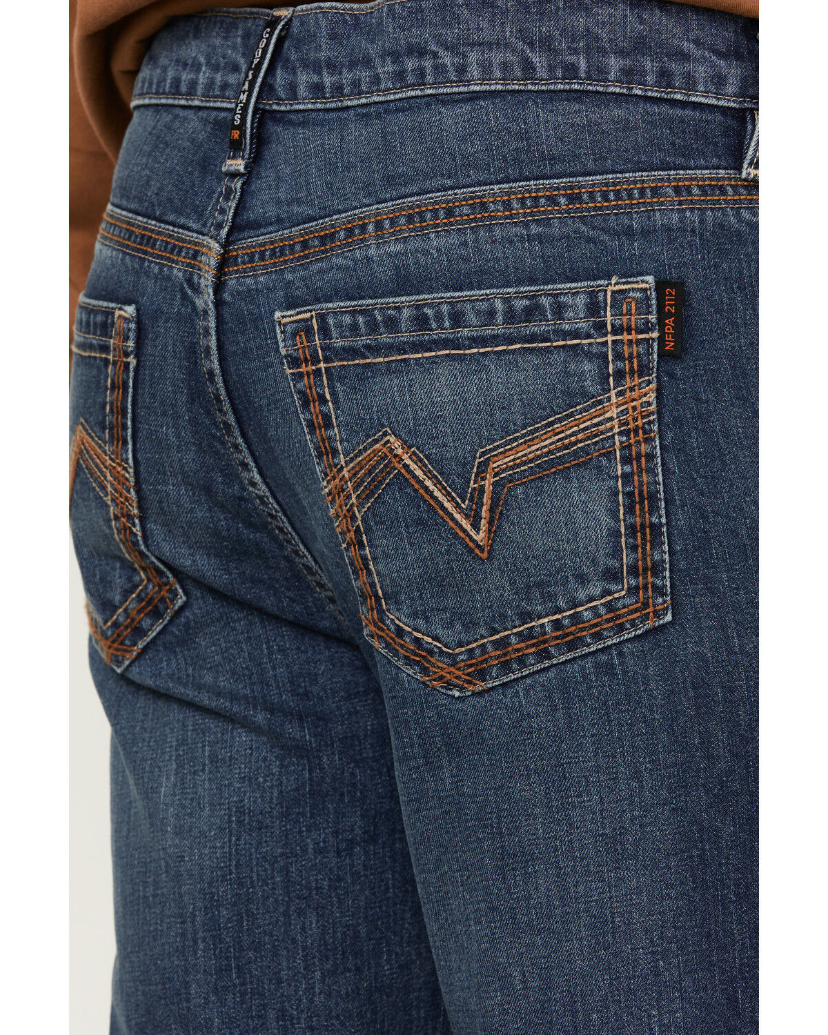 Image #4 - Cody James Men's FR Medium Wash Rigid Slim Bootcut Work Jeans, Medium Blue, hi-res