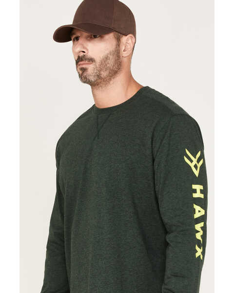 Hawx Men's Logo Graphic Work T-Shirt , Dark Green, hi-res