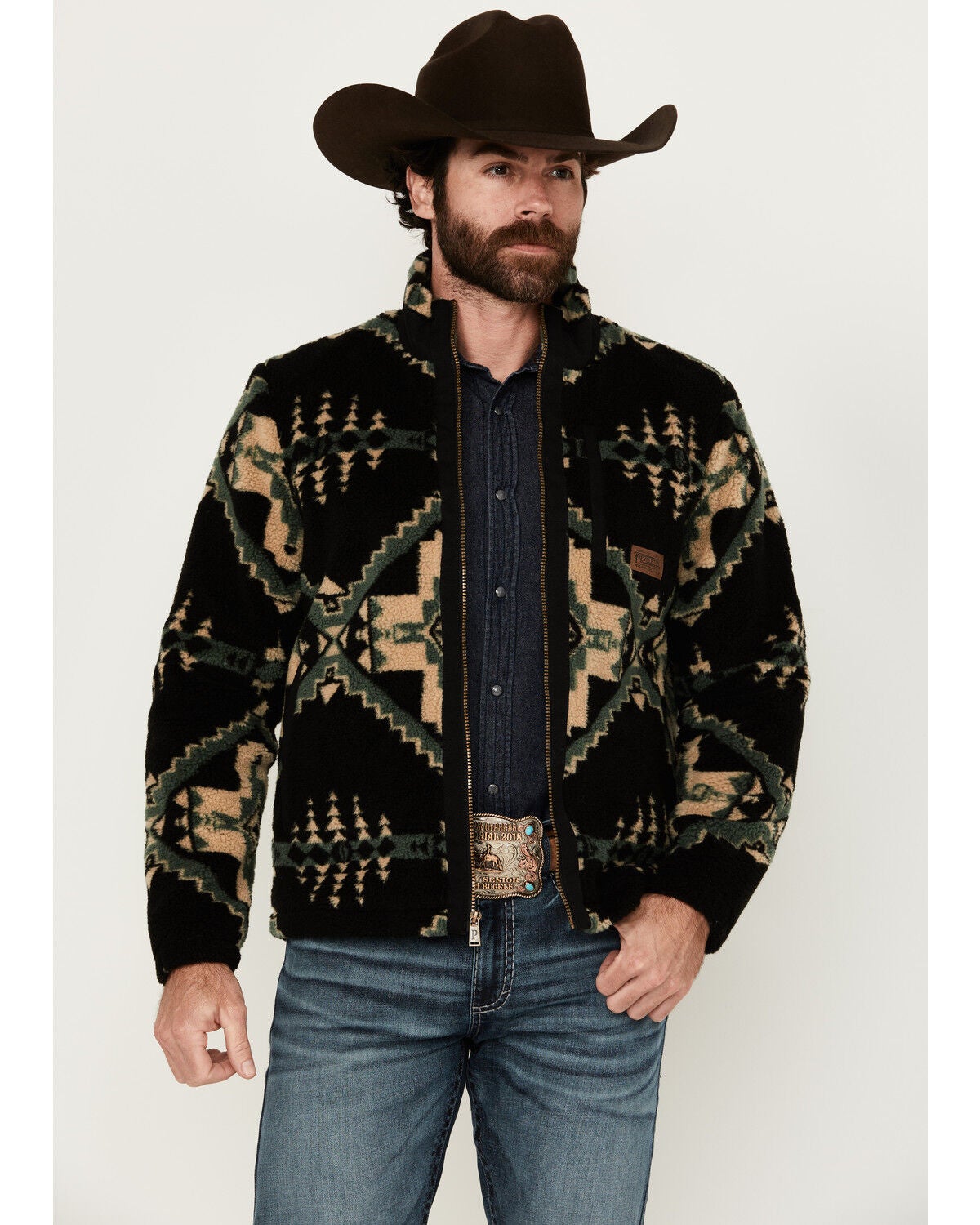Pendleton Men's Tahuya Berber Canvas Jacket, Black, hi-res