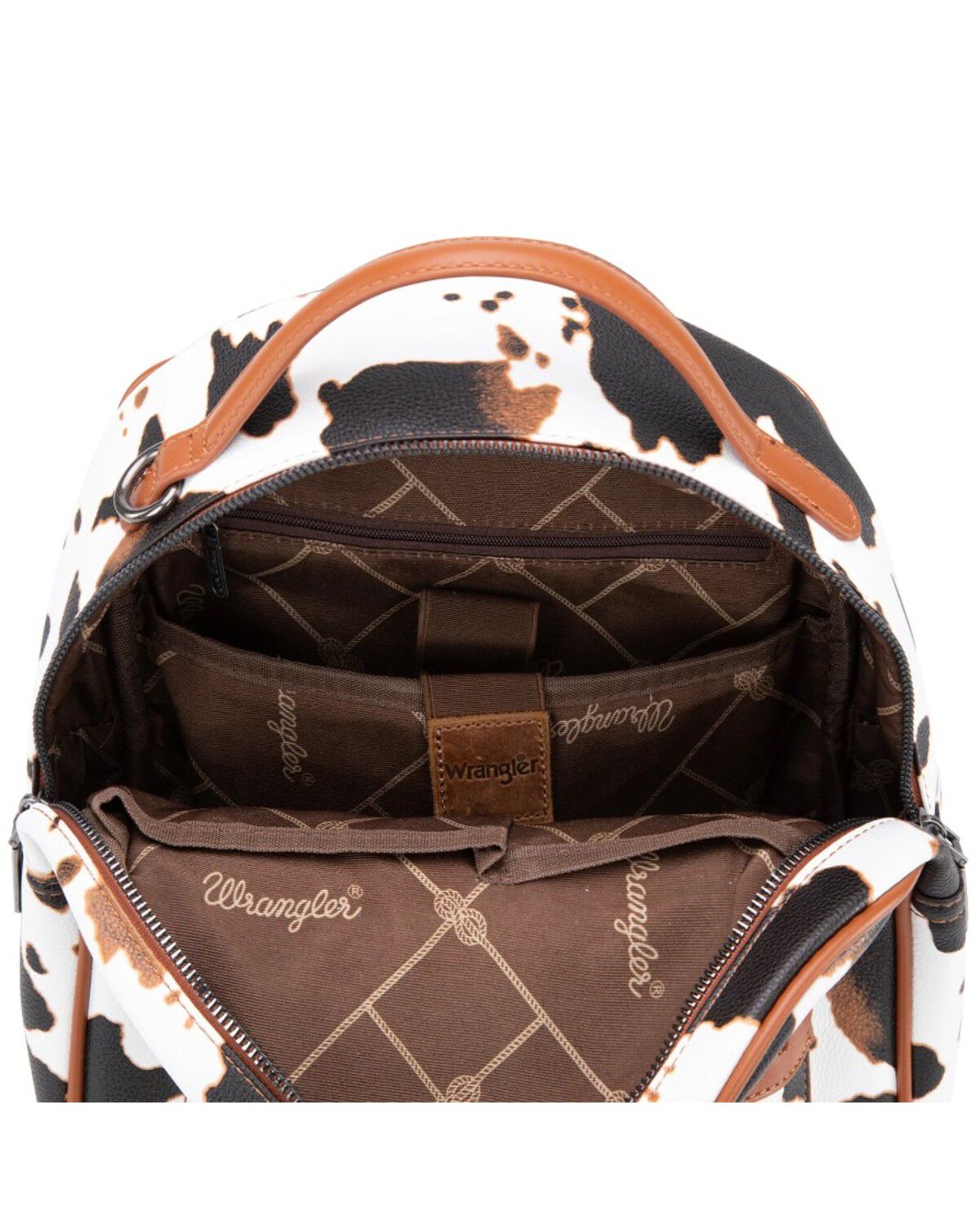 Image #3 - Wrangler Women's Cow Print Backpack, Brown, hi-res