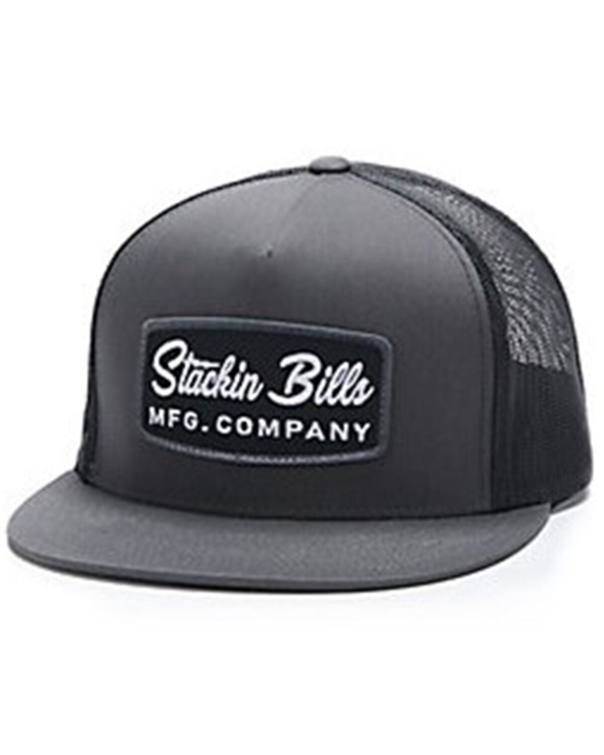 Stackin Bills Men's Stackin Bills Logo Mesh Back Trucker Cap, Grey, hi-res