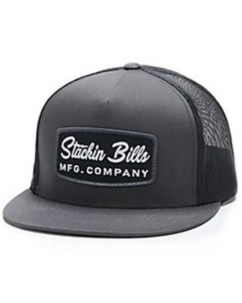 Image #1 - Stackin Bills Men's Stackin Bills Logo Mesh Back Trucker Cap, Grey, hi-res