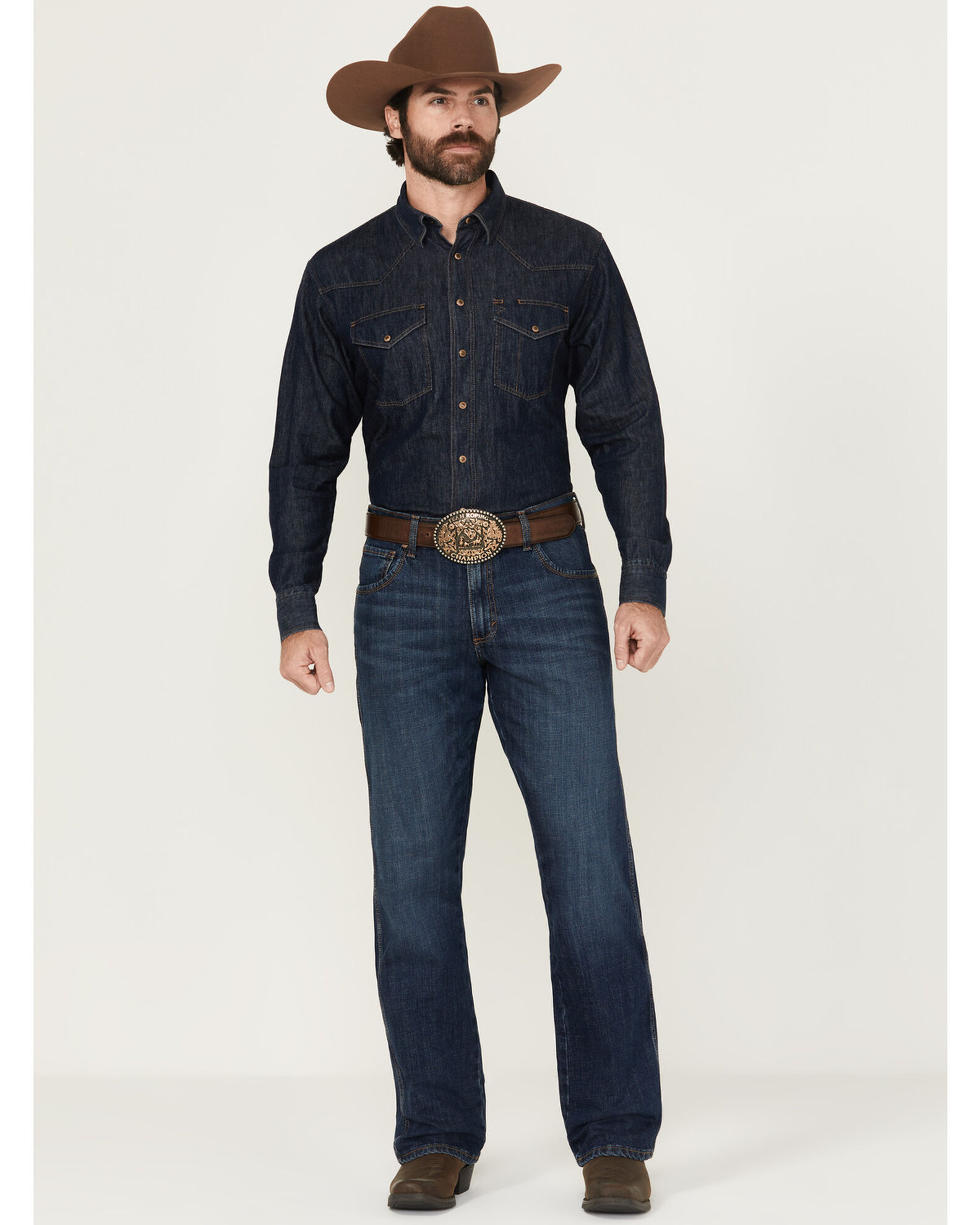 Image #2 - Wrangler Retro Men's Medium Wash Low Rise Relaxed Bootcut Jeans, Indigo, hi-res
