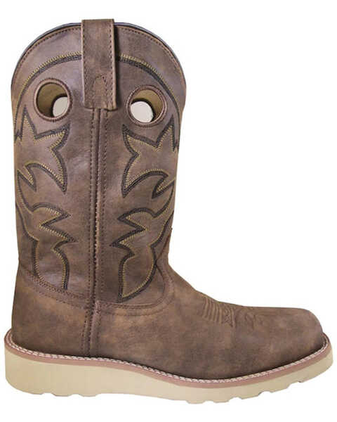 Smoky Mountain Men's Branson Western Boots - Broad Square Toe, Distressed Brown, hi-res