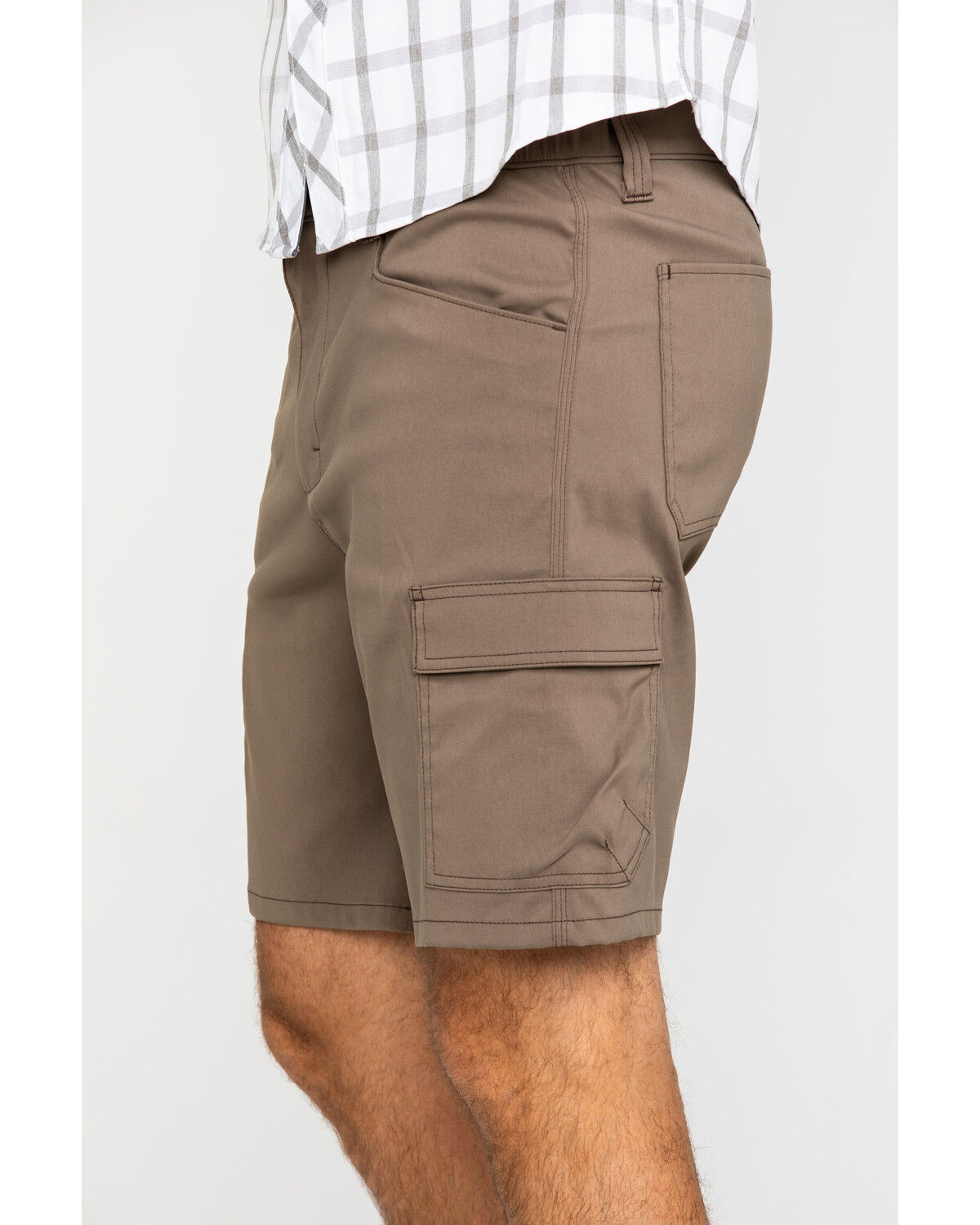 Image #4 - ATG by Wrangler Men's Morel Utility Asymmetric Cargo Shorts - Big, Brown, hi-res