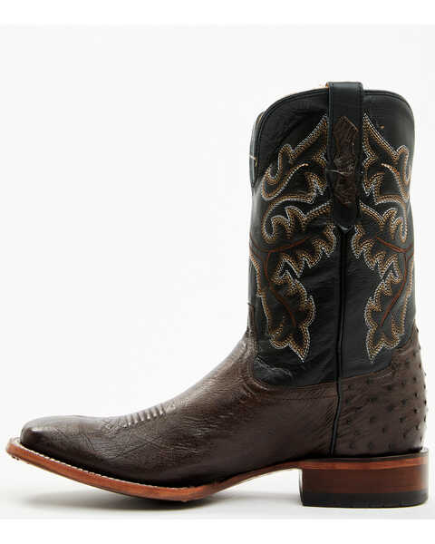 Image #3 - Cody James Men's Exotic Ostrich Western Boots - Broad Square Toe , Chocolate, hi-res