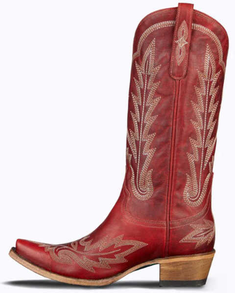 Image #3 - Lane Women's Lexington Western Boots - Snip Toe, Ruby, hi-res