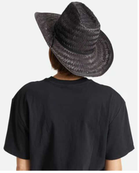 Image #4 - Brixton Houston Straw Cowboy Hat, Black, hi-res