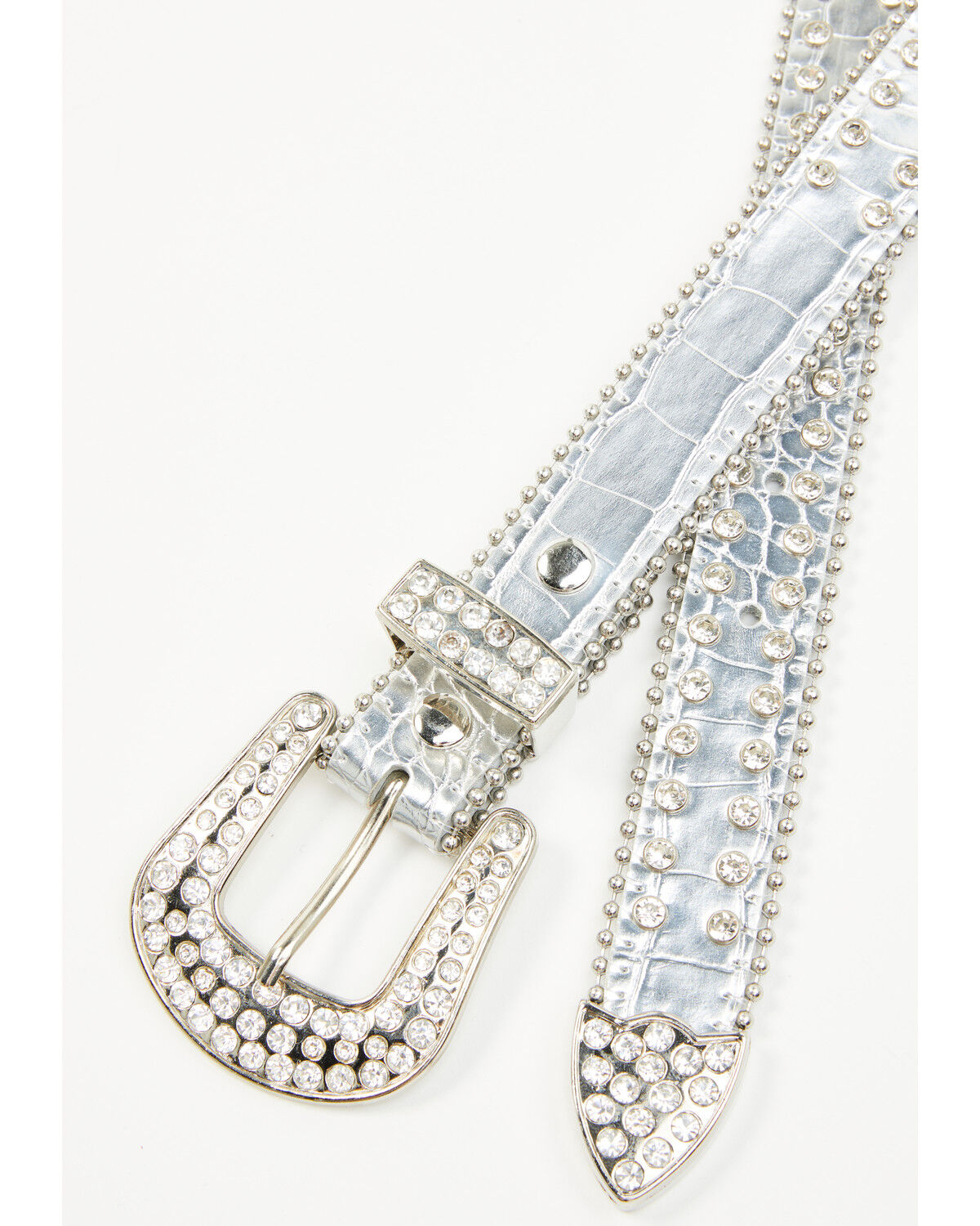Image #2 - Shyanne Girls' Embellished Bling Belt, Silver, hi-res