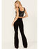 Idyllwind Women's Bordeaux Gypsy High Rise Stretch Studded Flare Jeans , Black, hi-res