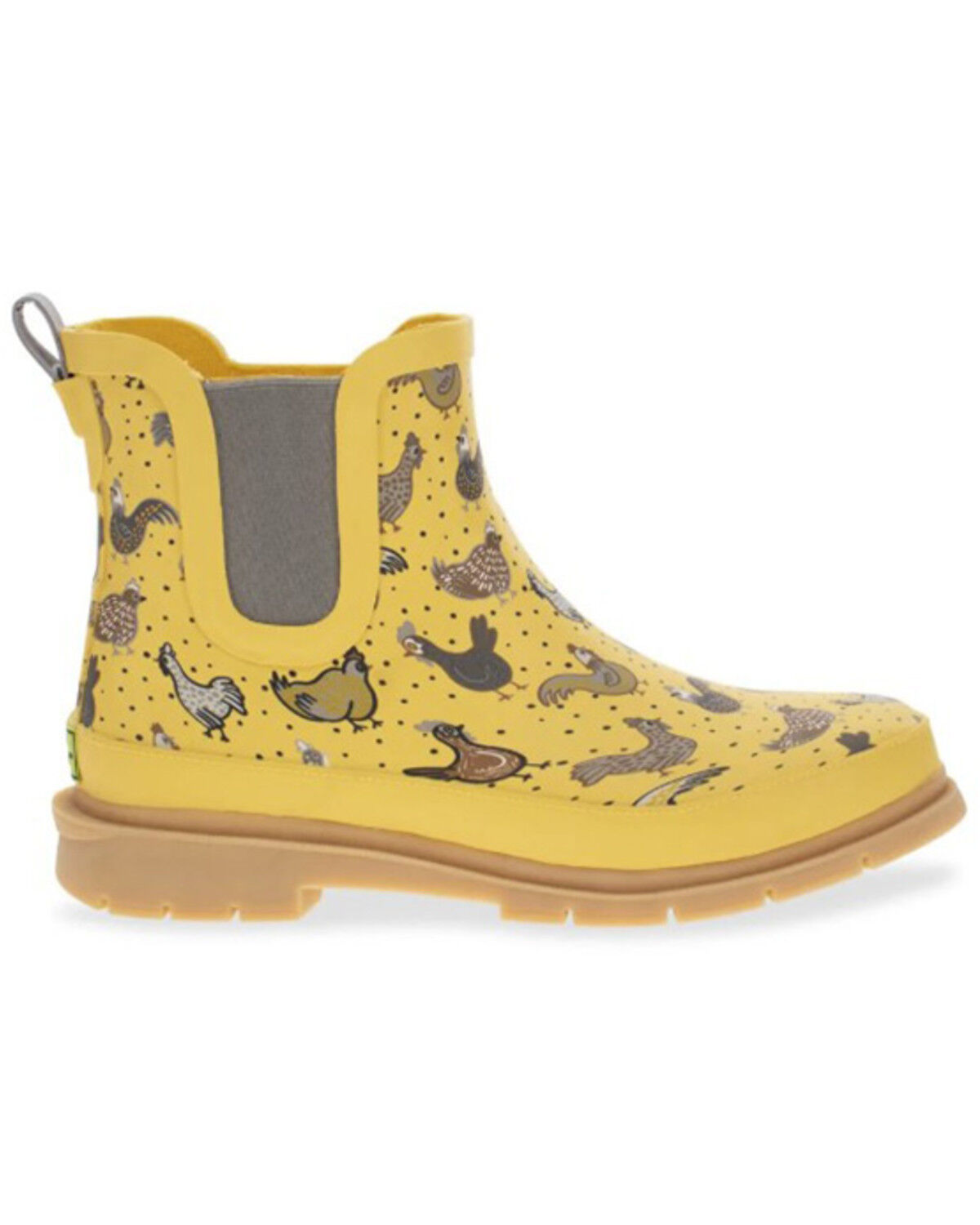 Image #2 - Western Chief Women's Hen Frenzy Chelsea Rain Boots - Round Toe, Yellow, hi-res