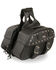 Image #1 - Milwaukee Leather Zip-Off Studded Throw Over Rounded Saddle Bag, Black, hi-res