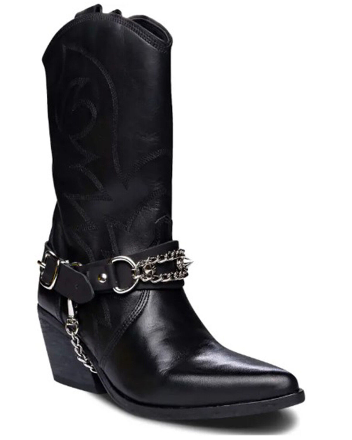 Image #1 - Golo Women's Mesa Western Boots - Snip Toe, Black, hi-res