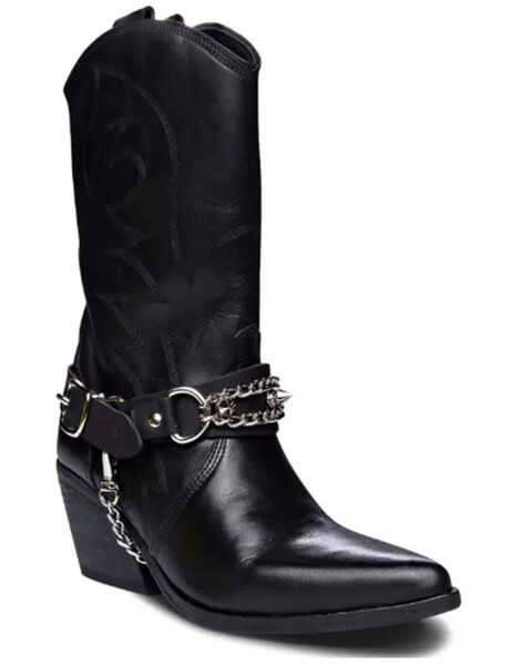 Image #1 - Golo Women's Mesa Western Boots - Pointed Toe, Black, hi-res