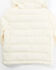 Image #3 - Urban Republic Girls' Quilted Packable Puffer Hooded Jacket, Cream, hi-res