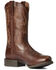 Ariat Men's Hillside Sport Stratten Western Performance Boot - Round Toe, Brown, hi-res