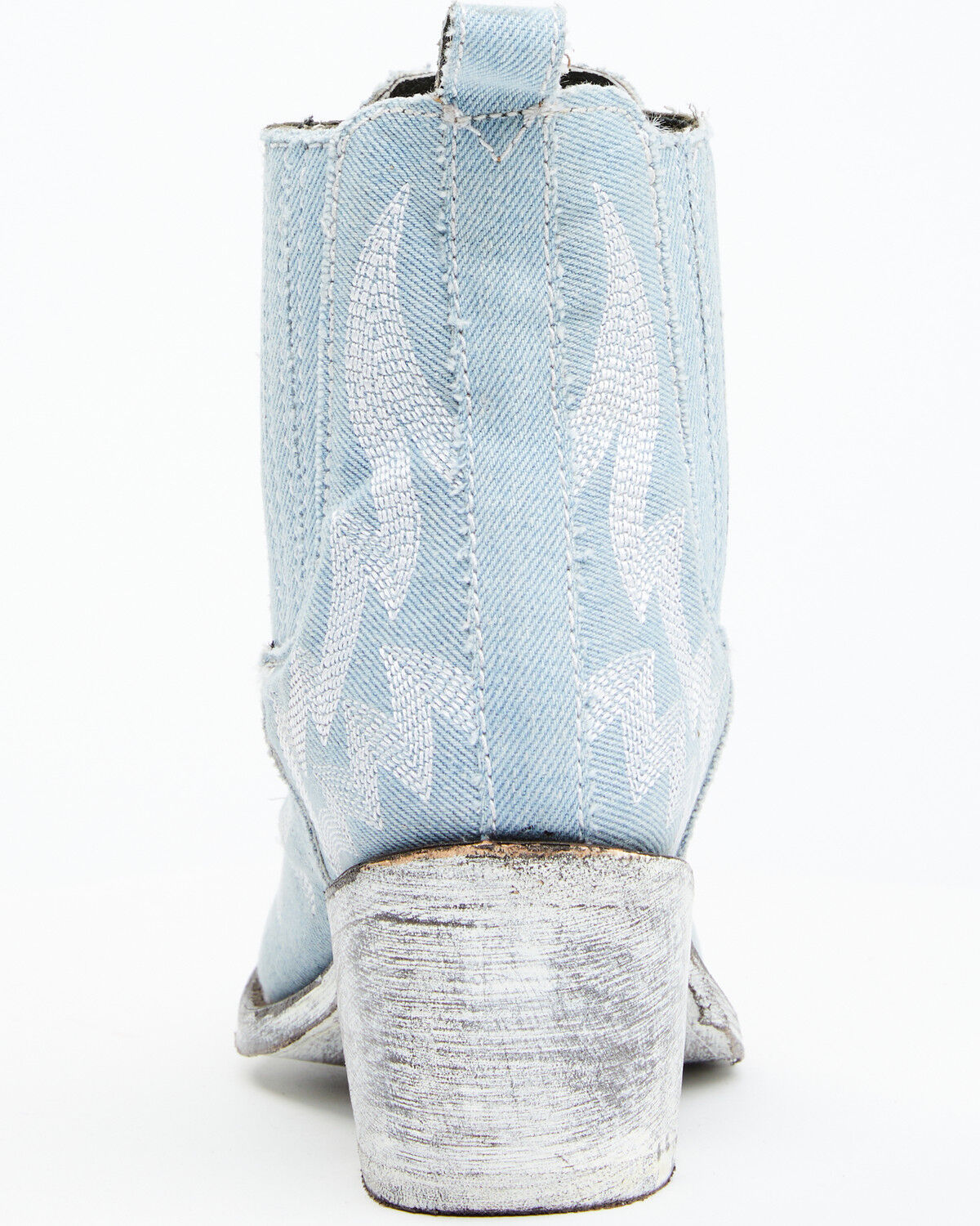 Image #5 - Liberty Black Women's Simone Made in Denim Western Booties - Round Toe, Light Blue, hi-res