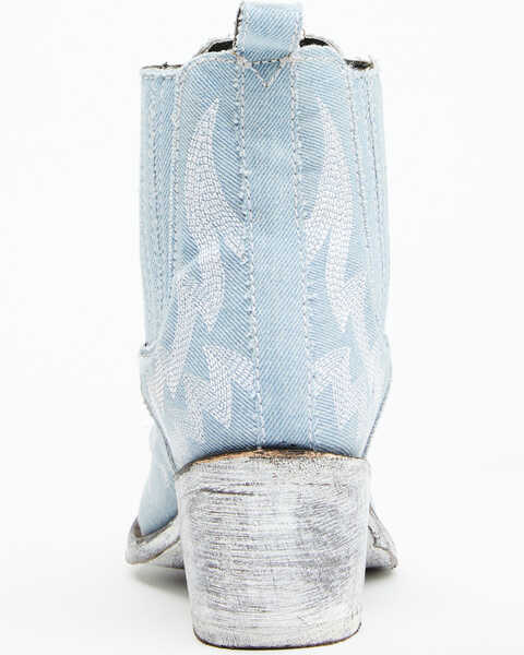 Liberty Black Women's Simone Made in Denim Western Booties - Medium Toe , Light Blue, hi-res