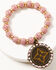 Image #3 - Keep it Gypsy Women's 5-piece Gold & Pink Leopard Beaded Bracelet Set, Pink, hi-res