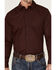 Gibson Men's Matrix Southwestern Geo Print Long Sleeve Button Down Western Shirt , Burgundy, hi-res