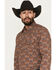 Image #2 - Gibson Trading Co Men's Rusted Still Floral Print Long Sleeve Snap Western Shirt, Rust Copper, hi-res