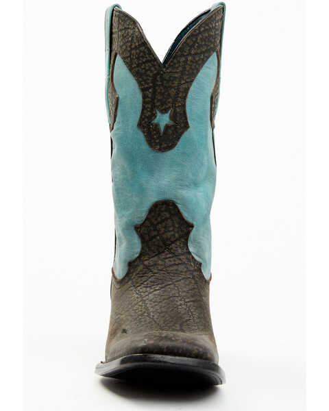 Image #4 - Ferrini Men's Genuine French Calf Western Boots - Broad Square Toe, Chocolate, hi-res