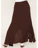 Image #4 - Wild Moss Women's Solid High-Low Skirt, Brown, hi-res