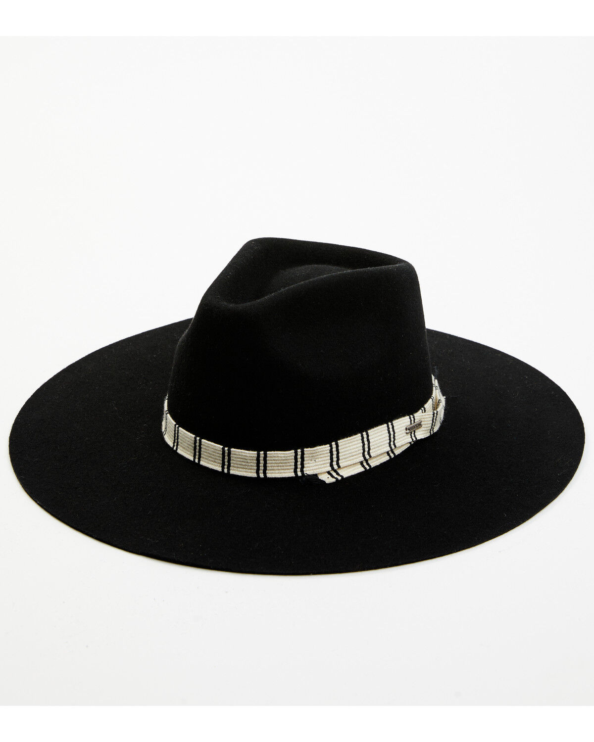 Image #1 - Brixton Women's Leigh Felt Fedora, Black, hi-res