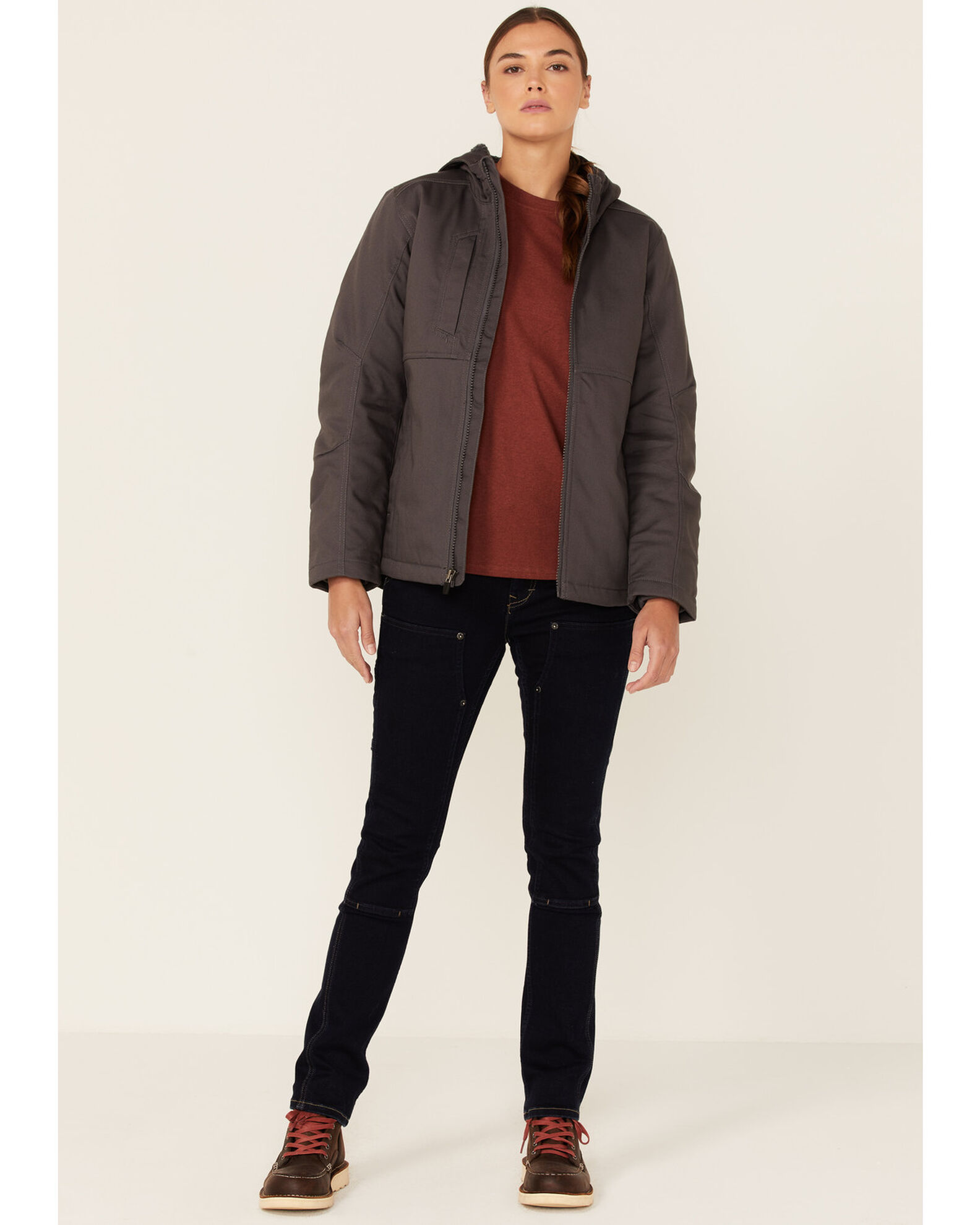 Image #4 - Ariat Women's Rebar DuraCanvas Insulated Jacket, Grey, hi-res