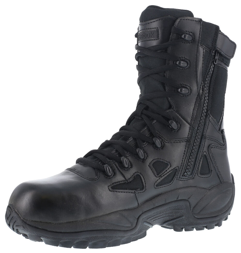 Reebok Women S 8 Side Zip Rapid Response Tactical Boots Round Toe Sheplers