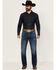 Image #1 - Rock 47 by Wrangler Men's Allenbrook Dark Wash Slim Straight Stretch Denim Jeans, Dark Medium Wash, hi-res