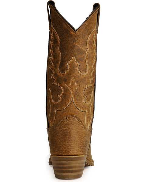Image #7 - Abilene Men's Bison Leather Western Boots - Medium Toe, Tan, hi-res