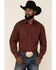 Image #1 - Resistol Men's Red Camden Geo Print Long Sleeve Western Shirt, , hi-res