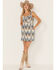 Shyanne Women's Southwestern Print Button-Front Dress, Bright Blue, hi-res