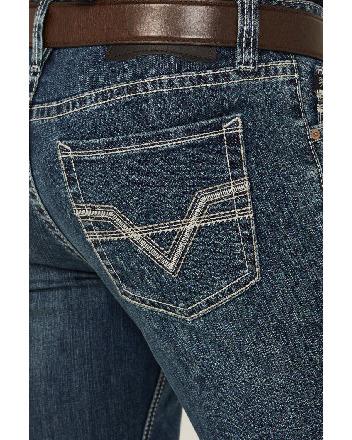 Image #4 - Rock & Roll Denim Men's Revolver Medium Wash Slim Straight Stretch Denim Jeans, Medium Wash, hi-res