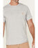 Image #3 - Carhartt Men's Force Relaxed Midweight Logo Pocket Work T-Shirt, Silver, hi-res
