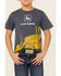 Image #3 - John Deere Little Boys' Construction Short Sleeve Wrap Graphic T-Shirt , Blue, hi-res