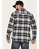 North River Men's Medium Plaid Print Long Sleeve Button-Down Flannel Shirt, Grey, hi-res