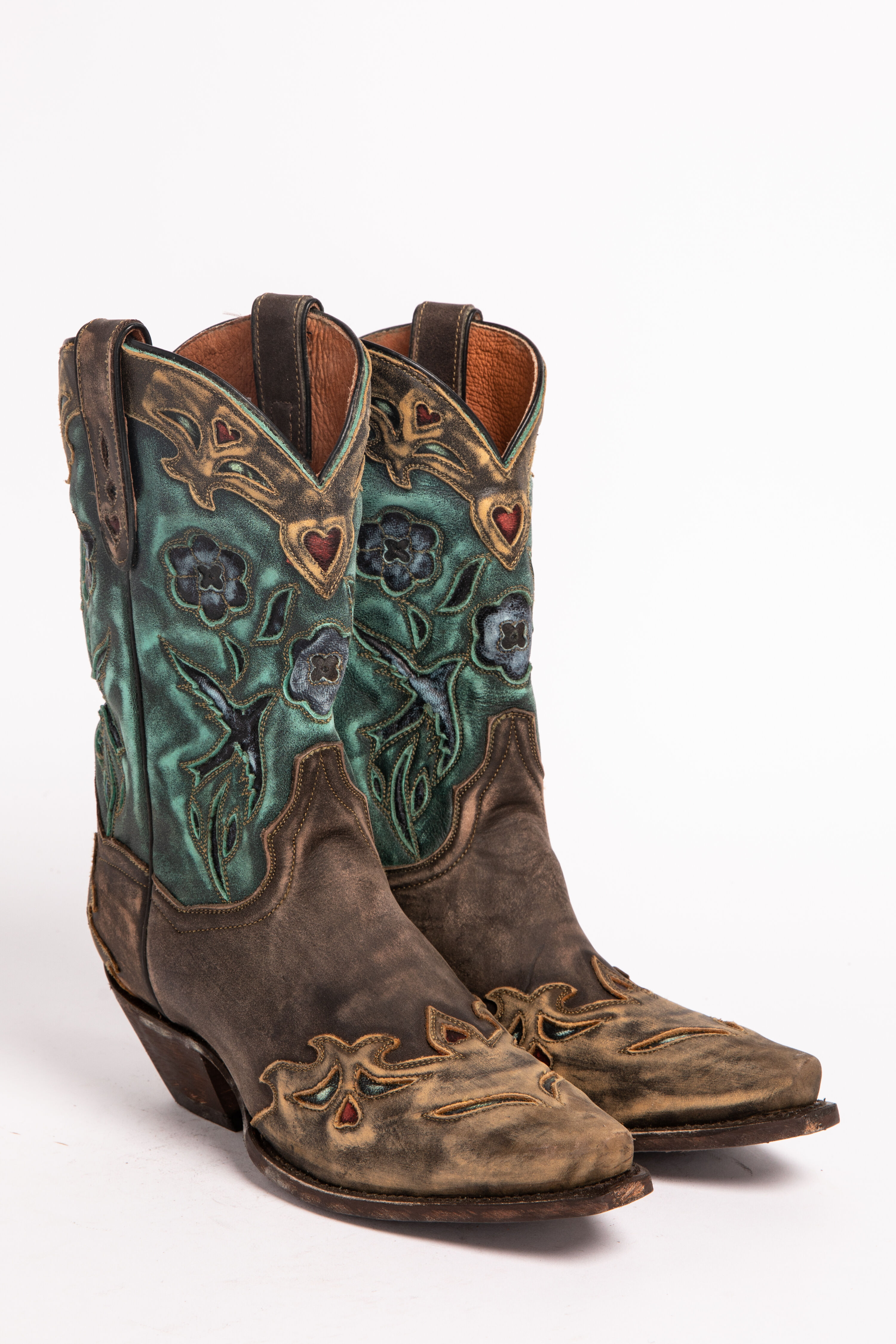 teal camo boots