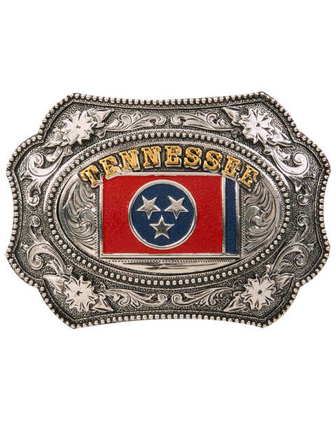 Image #1 - Cody James Men's Tennessee Flag Regional Buckle, Silver, hi-res