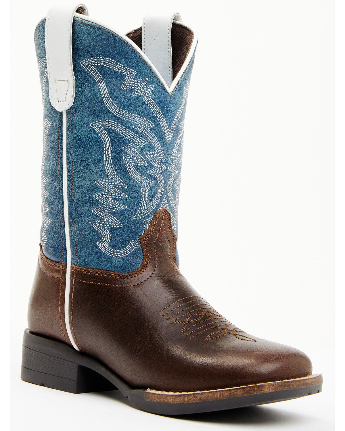 Cody James Boys' Walker Western Boots - Broad Square Toe, Brown, hi-res