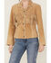 Scully Women's Suede Snap Fringe Jacket , Tan, hi-res